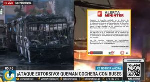 Mininter sobre incendio de buses: “Se habría iniciado producto de un cortocircuito y no por atentado”