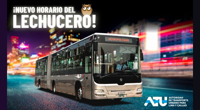 ‘Lechucero’ del Metropolitano: estos son sus horarios y paraderos