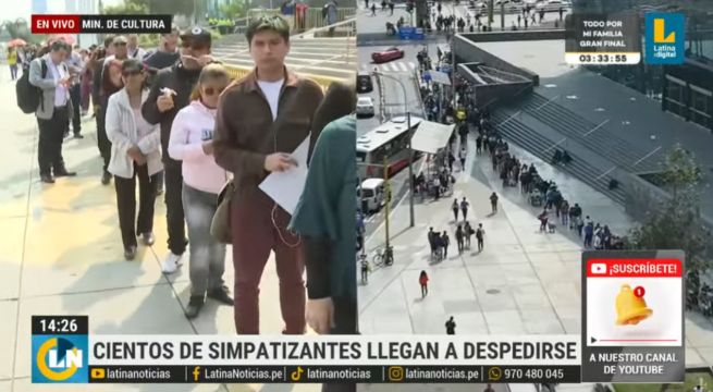 Simpatizantes de Alberto Fujimori forman largas colas para darle el último adiós [VIDEO]