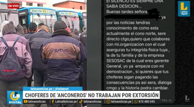 Choferes de buses ‘Anconeros’ paralizan sus actividades por extorsiones