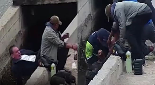 Hombre en estado de ebriedad termina en canal de regadío cuando tomaba con amigos