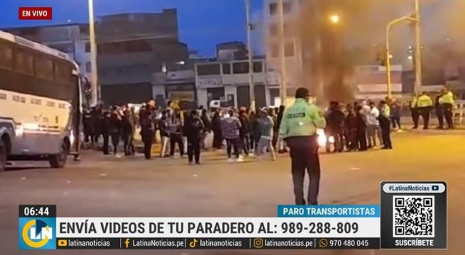 Paro de transportistas en VIVO: queman llantas en Lima Sur para evitar que salgan buses informales