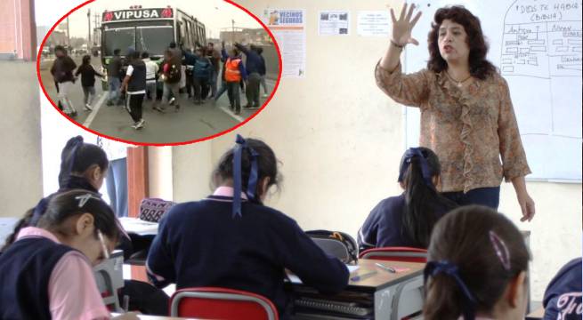 Suspende clases presenciales en colegios por paro convocado para este miércoles