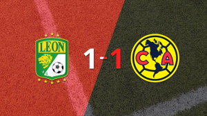 León logró sacar el empate de local frente a Club América