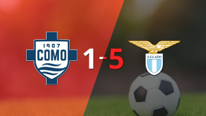 Lazio goleó 5-1 a Como 1907 con doblete de Valentín Castellanos