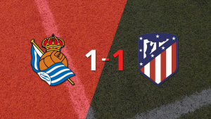 Real Sociedad logró sacar el empate de local frente a Atlético de Madrid