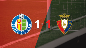 Reparto de puntos en el empate a uno entre Getafe y Osasuna