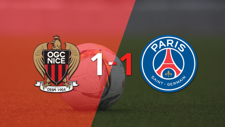 Nice y PSG se reparten los puntos y empatan 1-1