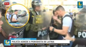 Policía agrede a reportero de Latina en medio de las protestas en av. Abancay [VIDEO]