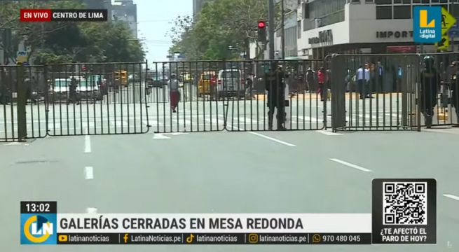 Mesa Redonda: galerías cerradas y poca presencia de público por el paro nacional