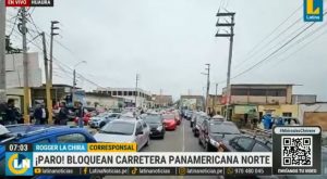 Paro de transportistas: con llantas quemadas y piedras bloquean Panamericana Norte en Huaura