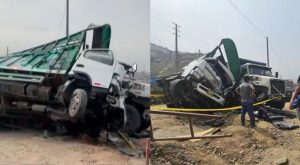 Fatídico choque de camiones deja dos muertos en Carabayllo