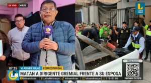 Sicarios matan a dirigente gremial frente a su esposa