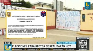 UNMSM confirma que elecciones se desarrollarán este viernes pese a toma de campus