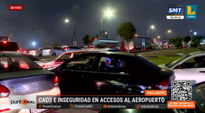 Tráfico infernal alrededor del aeropuerto internacional Jorge Chávez