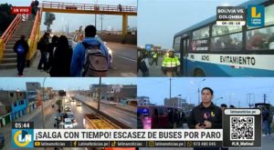 Paro de transportistas EN VIVO: se reporta poca afluencia de buses