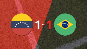 Venezuela logró sacar el empate de local frente a Brasil