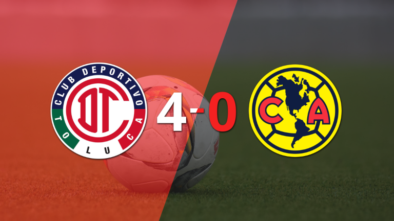 Toluca FC golea 4-0 a Club América