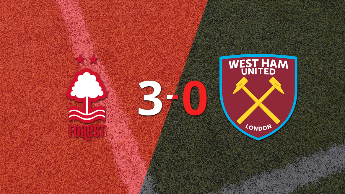 Tranquila victoria de Nottingham Forest por 3 a 0 frente a West Ham United