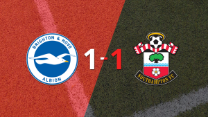 Brighton and Hove y Southampton se repartieron los puntos en un 1 a 1