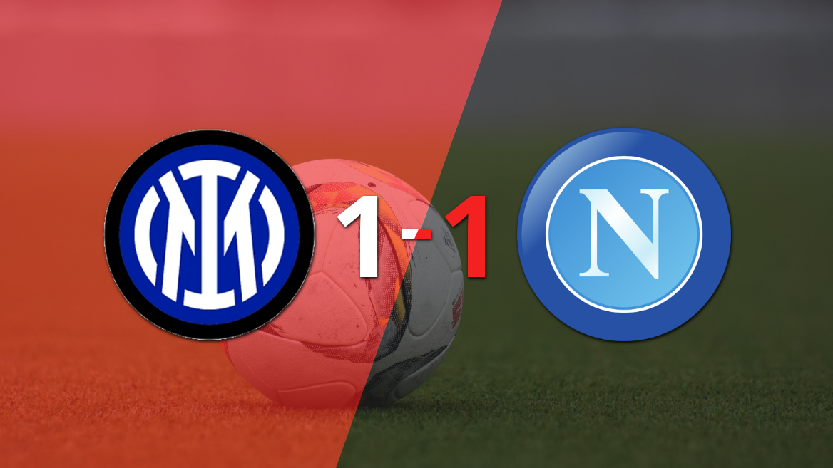 Napoli empató 1-1 en su visita a Inter