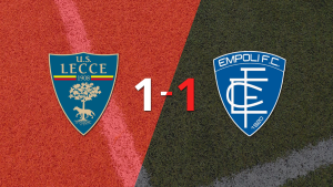 Lecce logró sacar el empate de local frente a Empoli