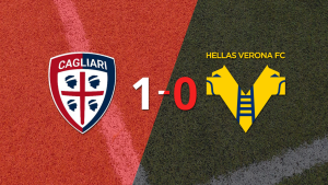 Con un solo gol, Cagliari derrotó a Hellas Verona en el estadio Sardegna Arena