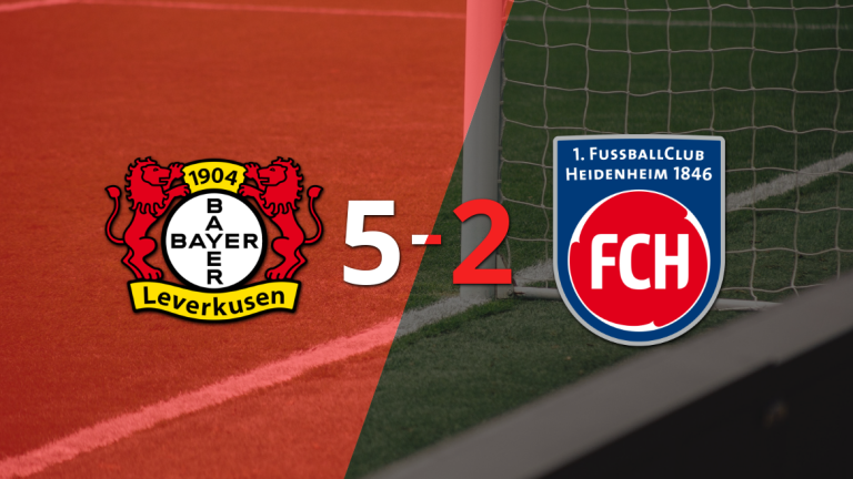 Bayer Leverkusen goleó 5-2 a Heidenheim con triplete de Patrik Schick