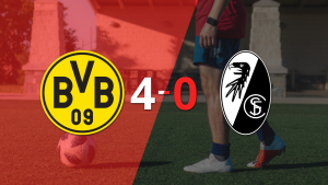 Borussia Dortmund le pasó por encima 4-0 a Friburgo