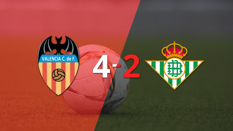 Con dos goles de Hugo Duro, Valencia venció a Betis