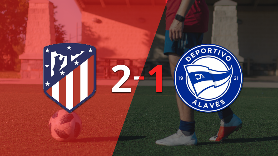 Atlético de Madrid se lo dio vuelta a Alavés y le ganó 2 a 1 con gol agónico