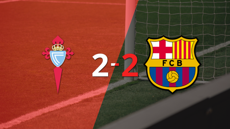 Celta rescató un empate agónico frente a Barcelona