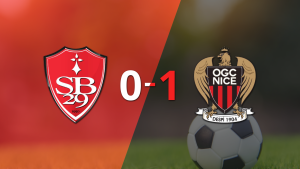 Con gol de Evann Guessand, Nice se impuso 1 a 0 ante Stade Brestois