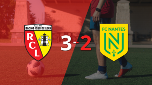 Partido de muchos goles y triunfo de Lens sobre Nantes