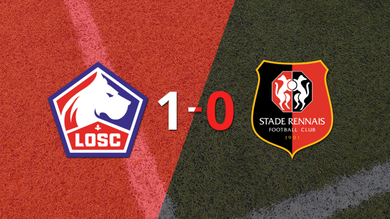 Con un solo gol, Lille derrotó a Stade Rennes en el estadio Stade Pierre-Mauroy