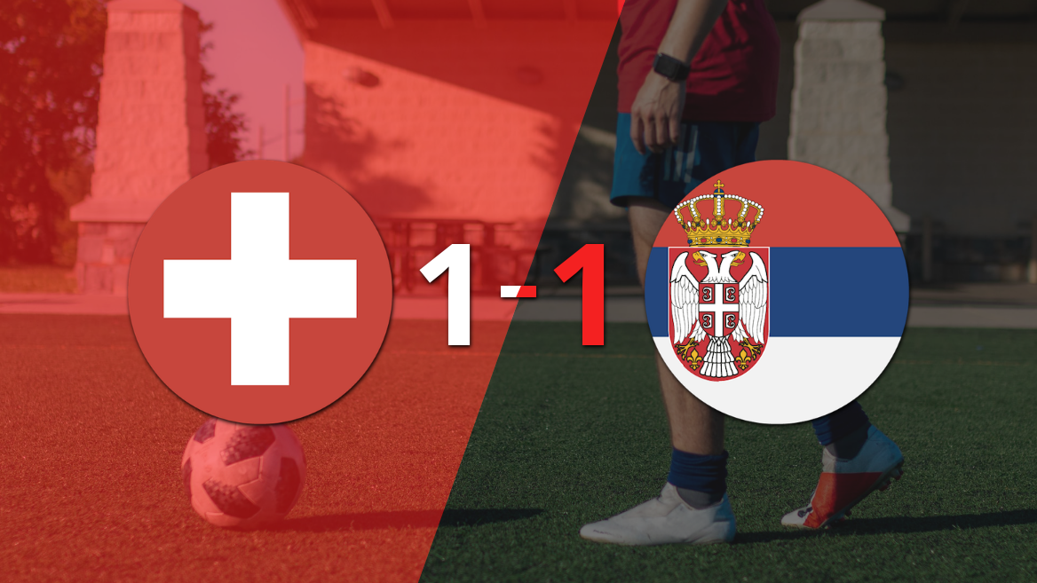 Serbia saca agónico empate ante Suiza con gol de Aleksa Terzic