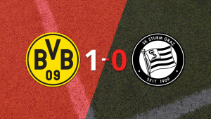 Con un solo gol, Borussia Dortmund derrotó a Sturm Graz en el estadio Signal Iduna Park