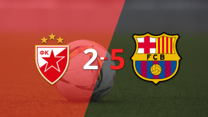 Con doblete de Robert Lewandowski, Barcelona liquidó 5-2 a Estrella Roja