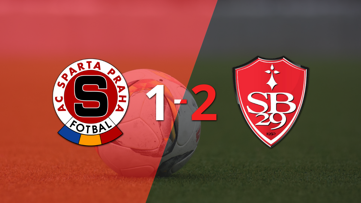 Stade Brestois consigue una estrecha victoria de 2 a 1 sobre Sparta Praga con un gol agónico