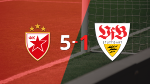 Estrella Roja se impone con goleada 5 a 1 a Stuttgart tras remontada