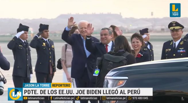 Joe Biden llegó a Perú: así fue su llegada al grupo aéreo N°8 [VIDEO]