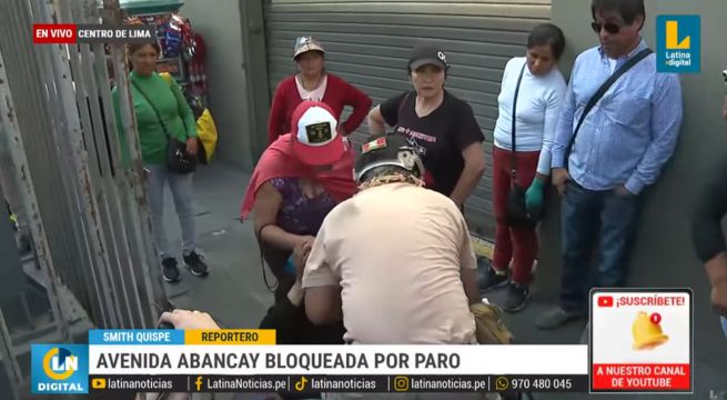 Cierran avenida Abancay por el paro nacional: se reportan heridos [VIDEO]