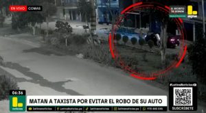 Delincuente mata a taxista luego de que se resistiera al robo de su auto [VIDEO]