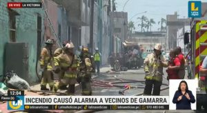 Reportan incendio en Gamarra: cuatro viviendas han sido afectadas | VIDEO