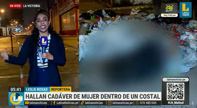 Hallan cadáver de mujer dentro de un costal en La Victoria | VIDEO