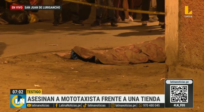 Mototaxista muere a balazos frente a una tienda