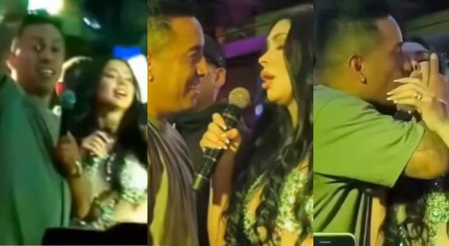 Christian Cueva robó beso a Pamela Franco en pleno concierto y cantan «Dile la verdad»