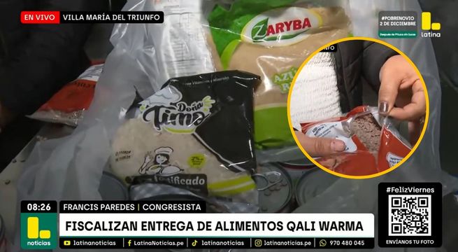 Qali Warma: fiscalizan entrega de desayunos en VMT y encuentran productos en malas condiciones