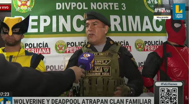 Policías disfrazados de Wolverine y Deadpool capturan a clan familiar