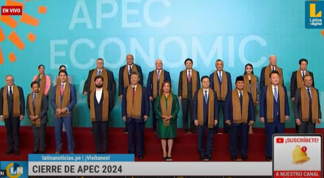 Dina Boluarte y líderes de economías dan cierre a foro APEC 2024 con foto oficial